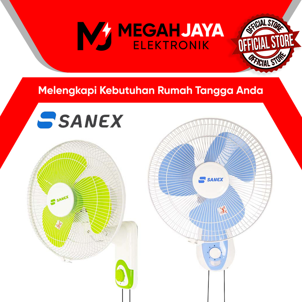 Jual COD READY SANEX WALL FAN KIPAS ANGIN DINDING FW 1680 FW1680