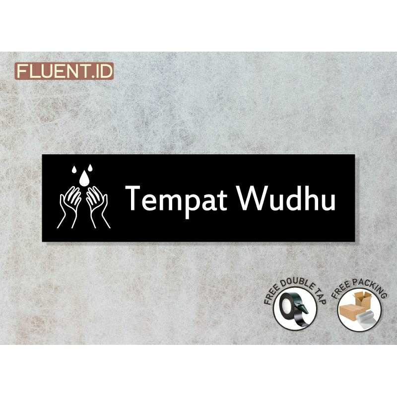 Jual Tempat Wudhu Sign Board Tulisan Tempat Wudhu Akrilik Papan