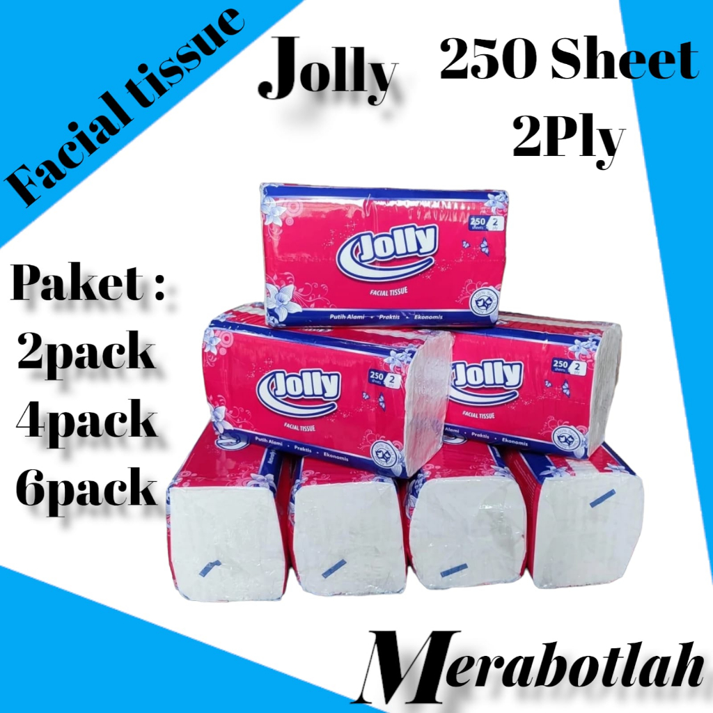 Jual TISU JOLLY 250 SHEET TISU MURAH TISSUE JOLLY ISI 4 PAK X 250