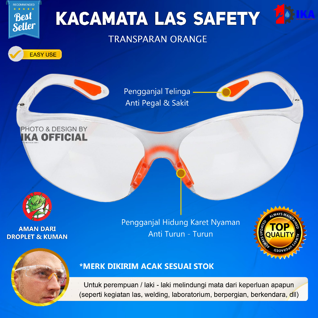 Jual Kacamata Las Kaca Mata Safety Fashion Gurinda Laboratorium