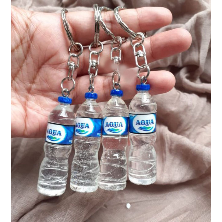 Jual Gantungan Kunci GANCI UNIK Miniatur Aqua Botol Shopee Indonesia