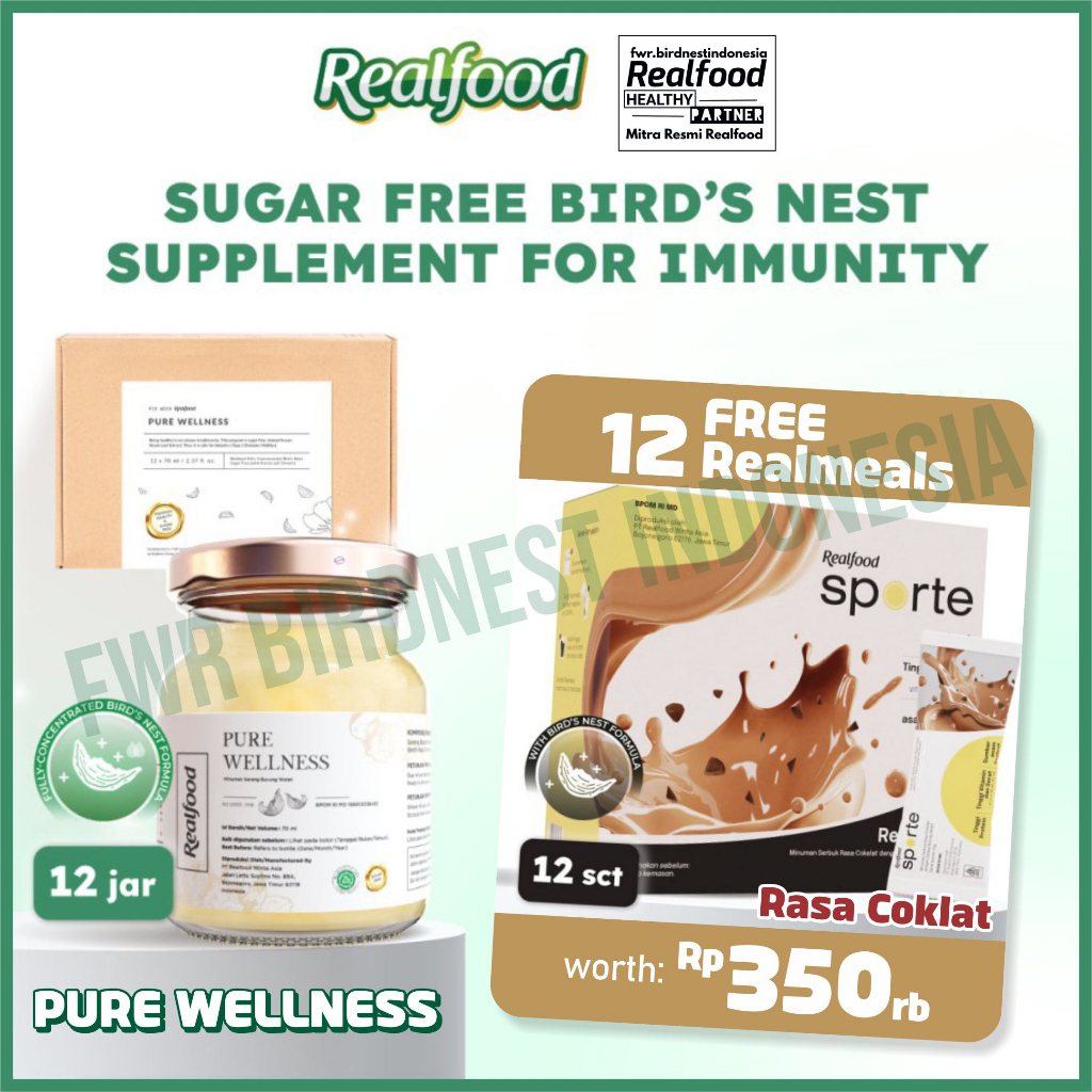 Jual Realfood Pure Wellness Bird S Nest 12 Jar Original Resmi Realfood