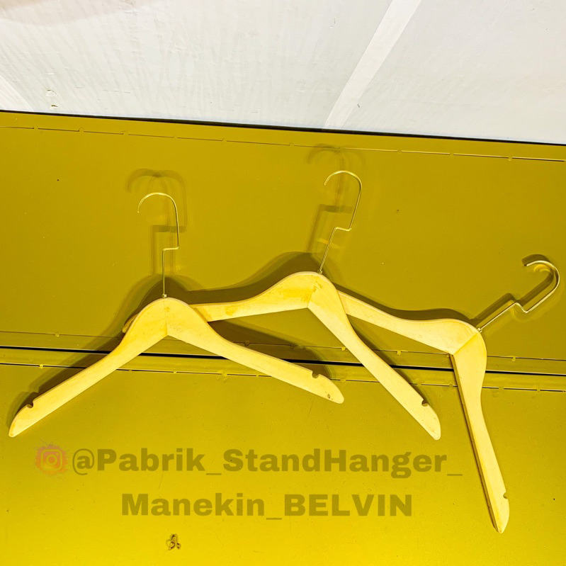 Jual HANGER KAYU HOOK IMPORT HARGA PER LUSIN HANGER KAYU DEWASA 1