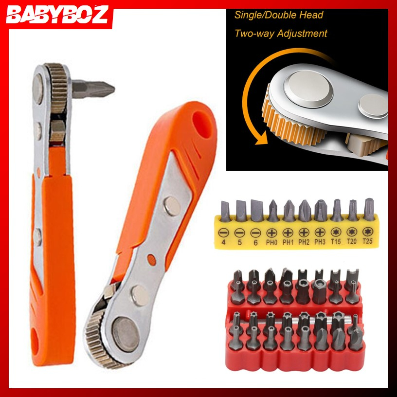 Jual Babyboz Kunci Ratchet Mini Shcok Obeng Reversible Alloet Kunci