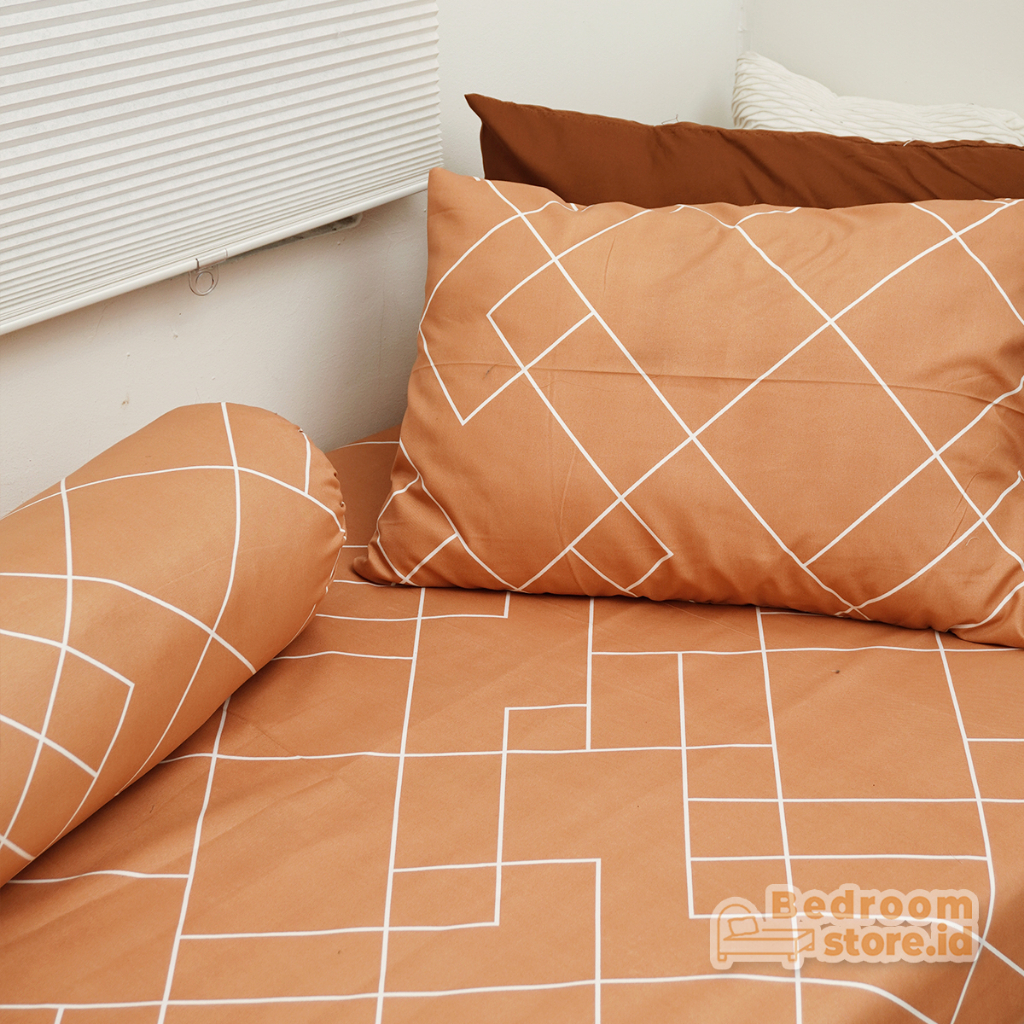 Jual Sprei Aesthetic Motif Pajero Caramel Sudut Karet Set Bantal Guling