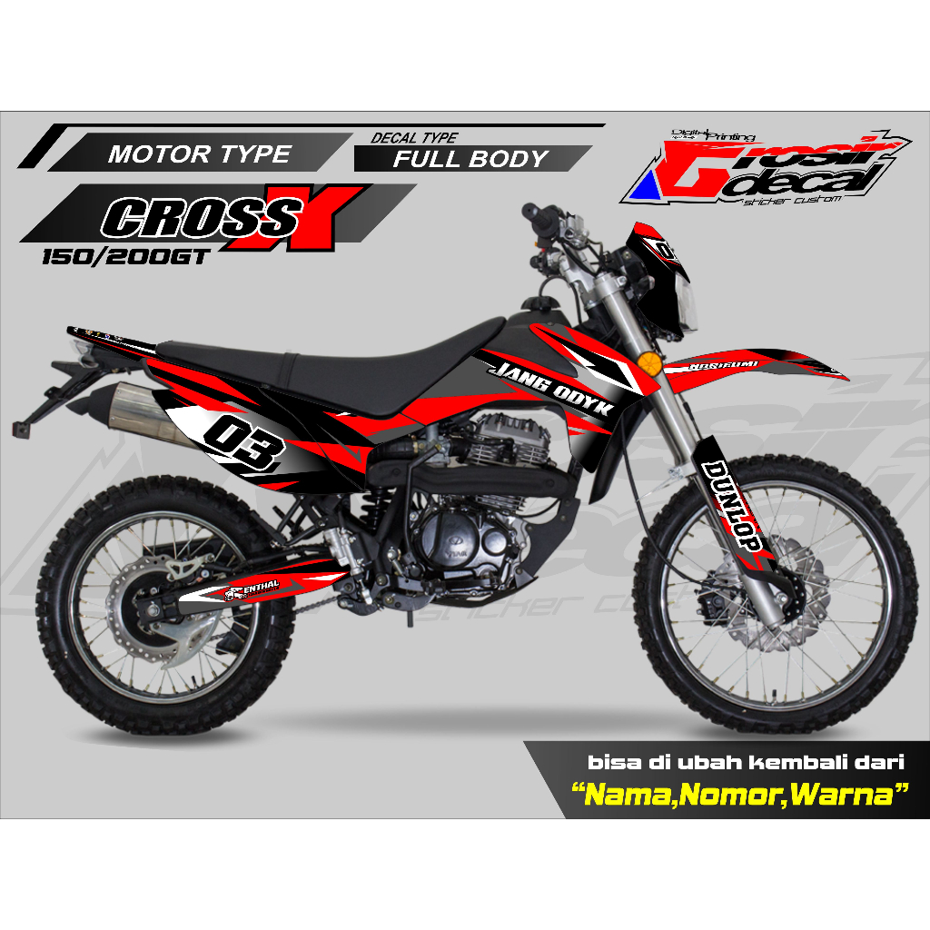 Jual DECAL VIAR CROSS X 150 200GT FULL BODY DEKAL VIAR CROSS X 150