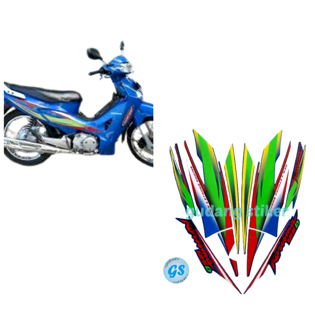 Jual Stiker Motor Striping Lis Honda Karisma 125d 2003 Biru Shopee