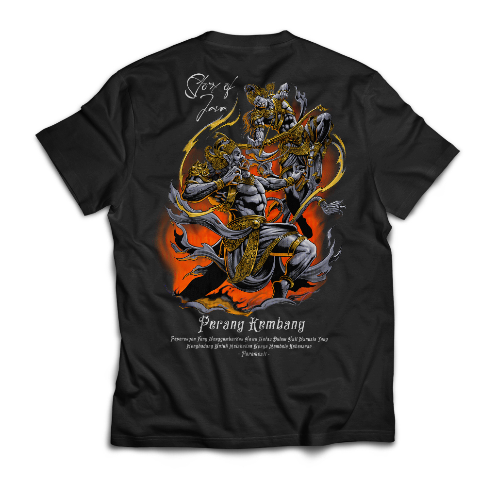 Jual Paramesti Tshirts Kaos Jawa Perang Kembang Budaya Wayang Distro