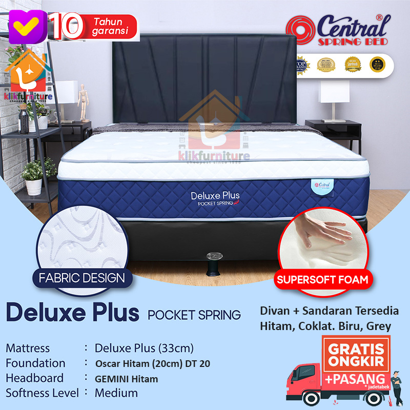 Jual Set Deluxe Plus Pocket Spring Sandaran Gemini Central