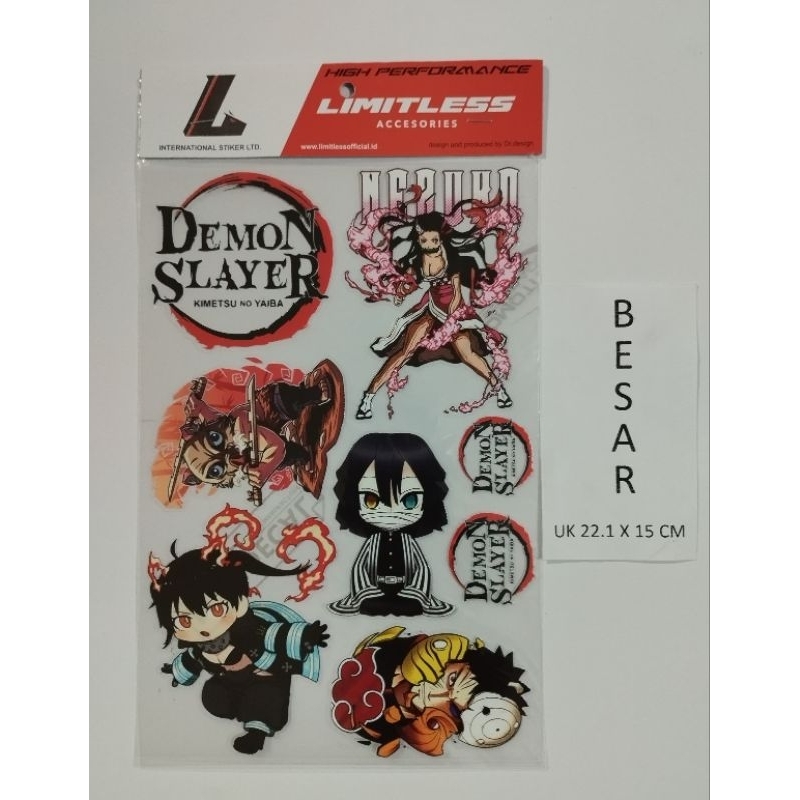 Jual Stiker Demon Slayer Stiker Super Clear Stiker Anime Shopee Indonesia