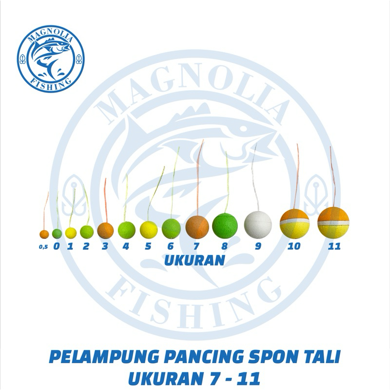 Jual Pelampung Kambangan Pancing Spon Bulat Benang Tali Ukuran