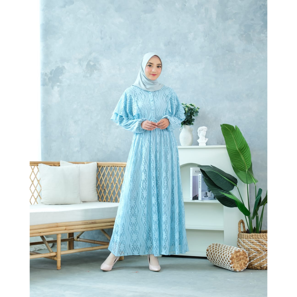 Jual Dress Brokat Malika Free Belt Shopee Indonesia