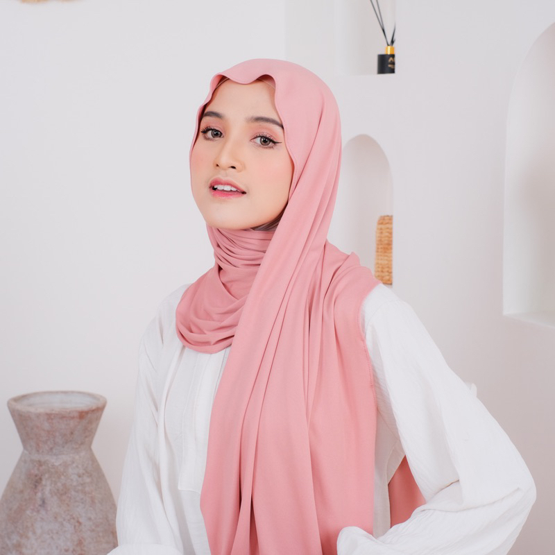 Jual Aurellie Pashmina Kaos Meleyot Jersey Premium Shopee Indonesia