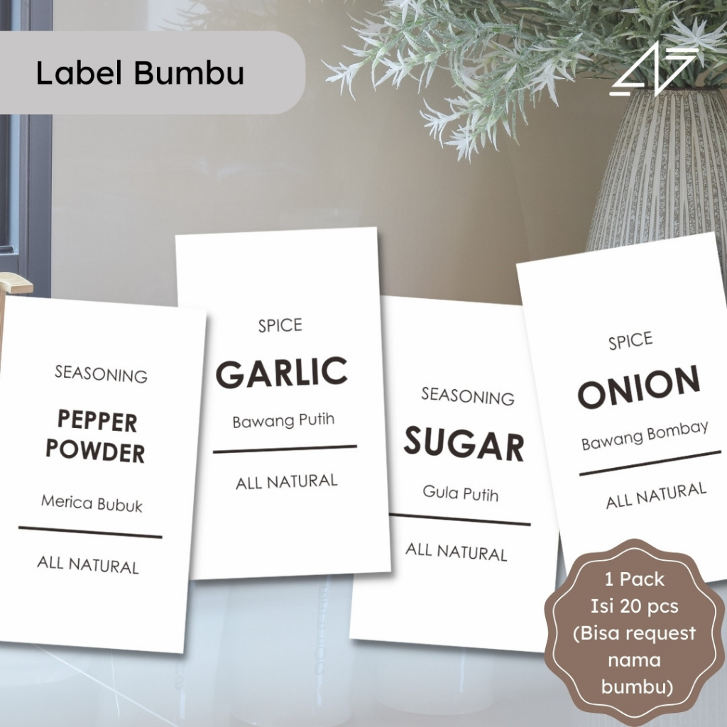 Jual Stiker Label Bumbu Dapur Label Bumbu Dapur Custom Stiker Pantry