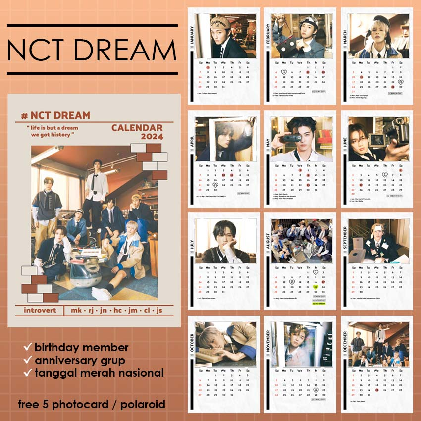 Jual Kalender Meja Kpop Exo Nct Dream Bts Blackpink Shopee Indonesia