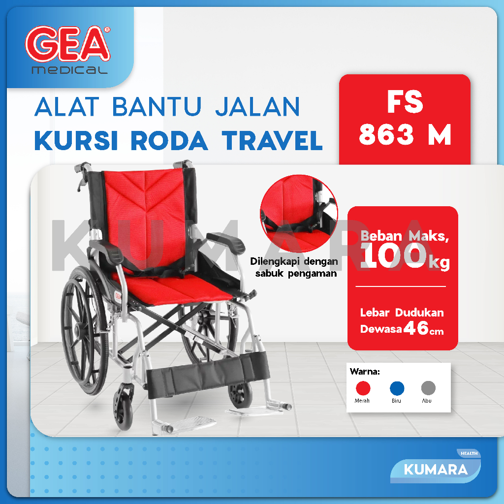 Jual Gea Kursi Roda Semi Travel Fs M Nanometer Kursi Roda