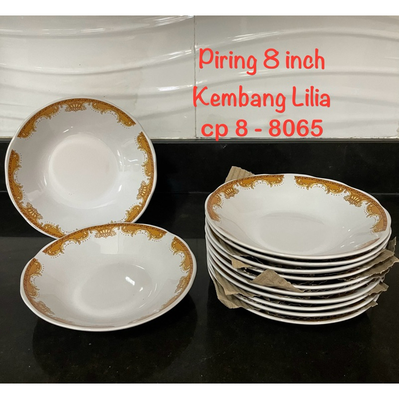 Jual Piring Makan Keramik Motif Batik 8 Inch LILIA Cp8 8065