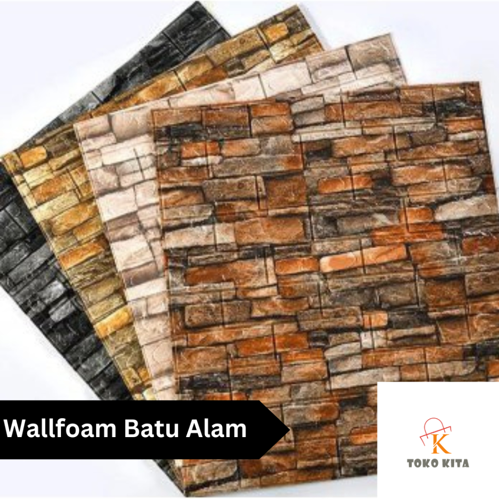 Jual Wallpaper Foam Dinding Wallfoam D Batu Bata Batu Alam X Cm