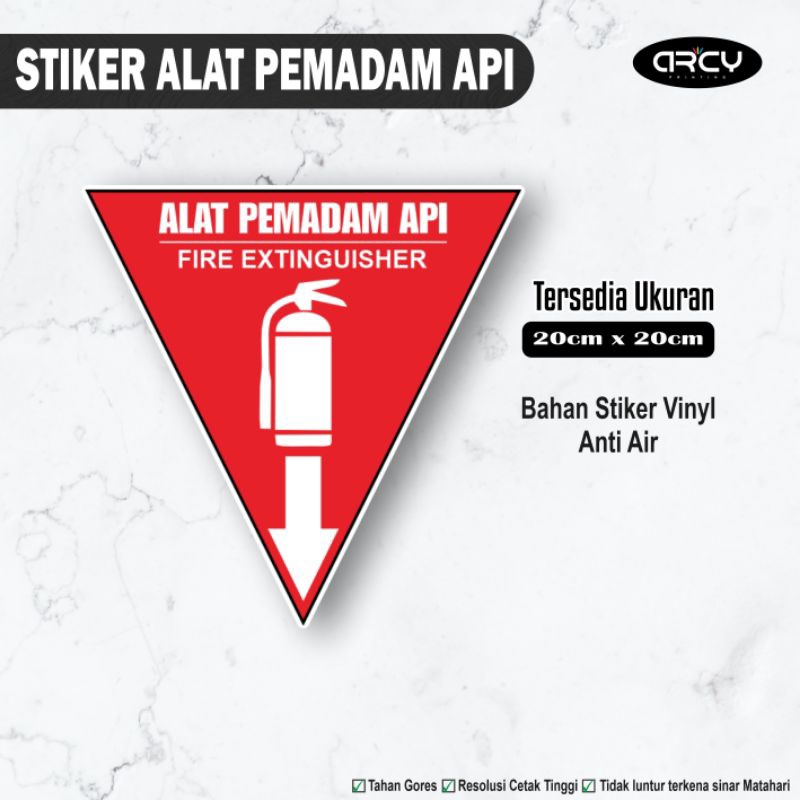 Jual Stiker Alat Pemadam Api Apar Stiker Sign K Rambu Safety