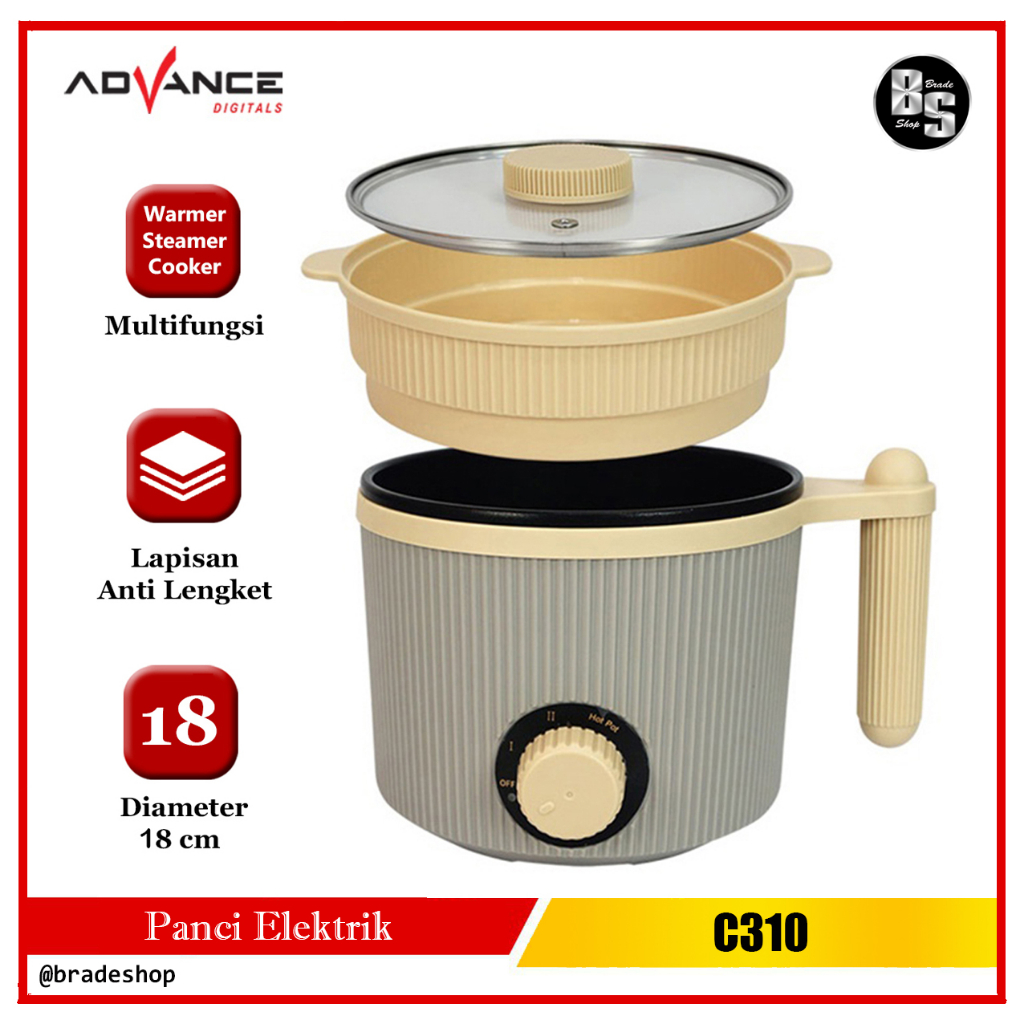 Jual Panci Listrik Advance C310 C18 Multifungsi Cooker Warmer Steamer C