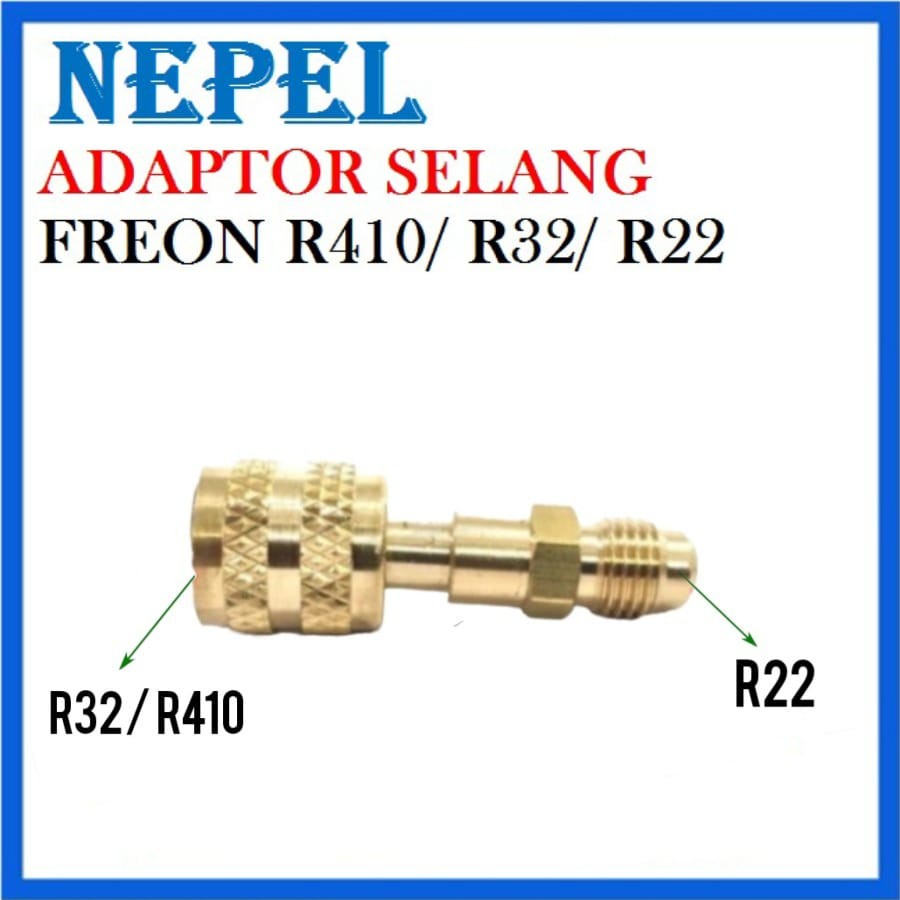 Jual Nepel Adaptor AC Converter Selang Freon R410 R32 Dari R22 Premium