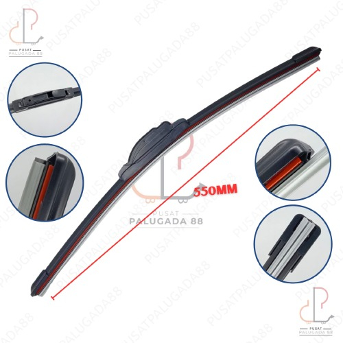 Jual Wiper Dual Double Blade Frameless Mobil Truk