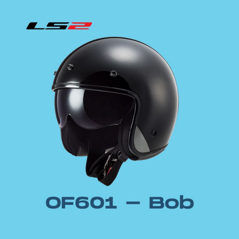 Jual Helm Ls Classic Retro Of Bob Solid Gloss Black Klasik Shopee