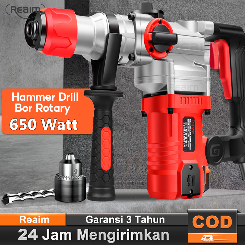 Jual Reaim Hammer Drill Bor Rotary Mesin Bor Beton Impact Drill