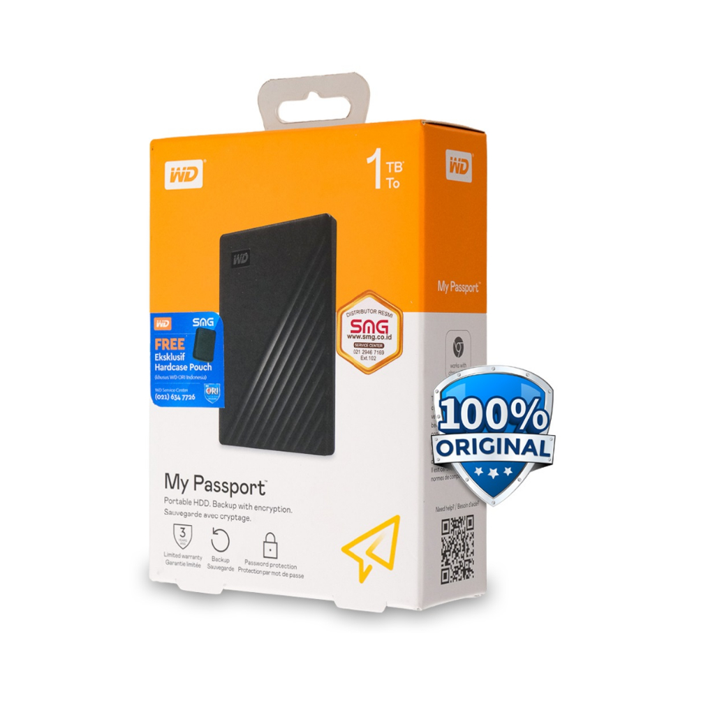 Jual WD My Passport 1TB HarDisk Eksternal Shopee Indonesia