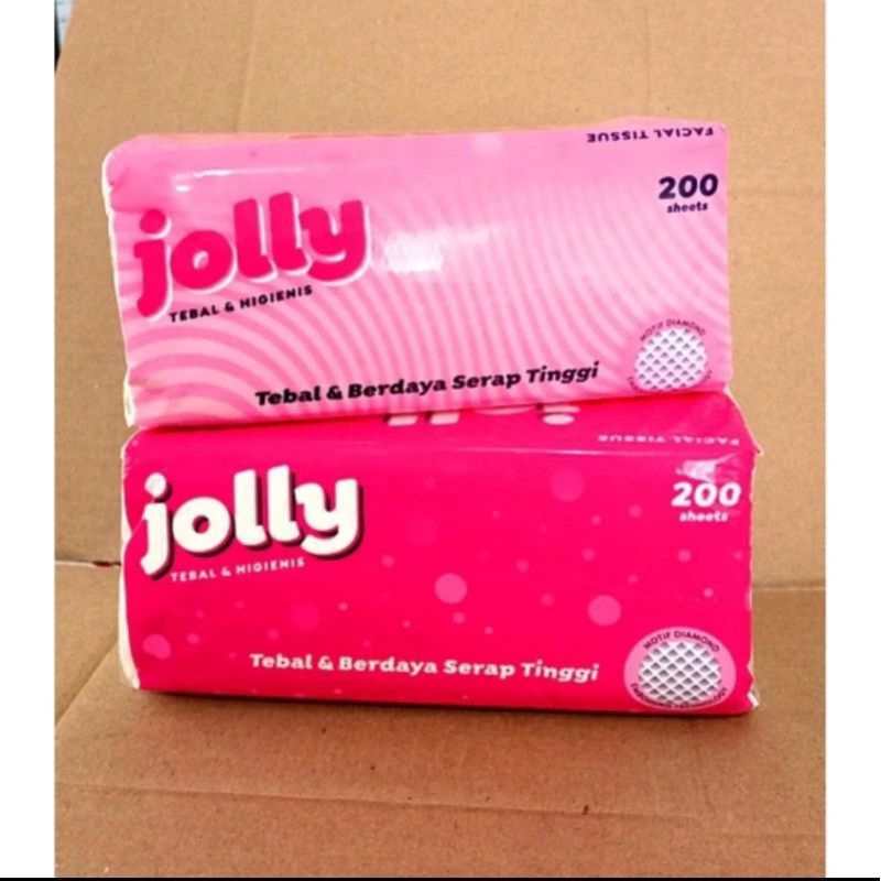 Jual Tissue Jolly 200 SHEETS 2 PLY Facial Tissue Tisu Tebal Shopee