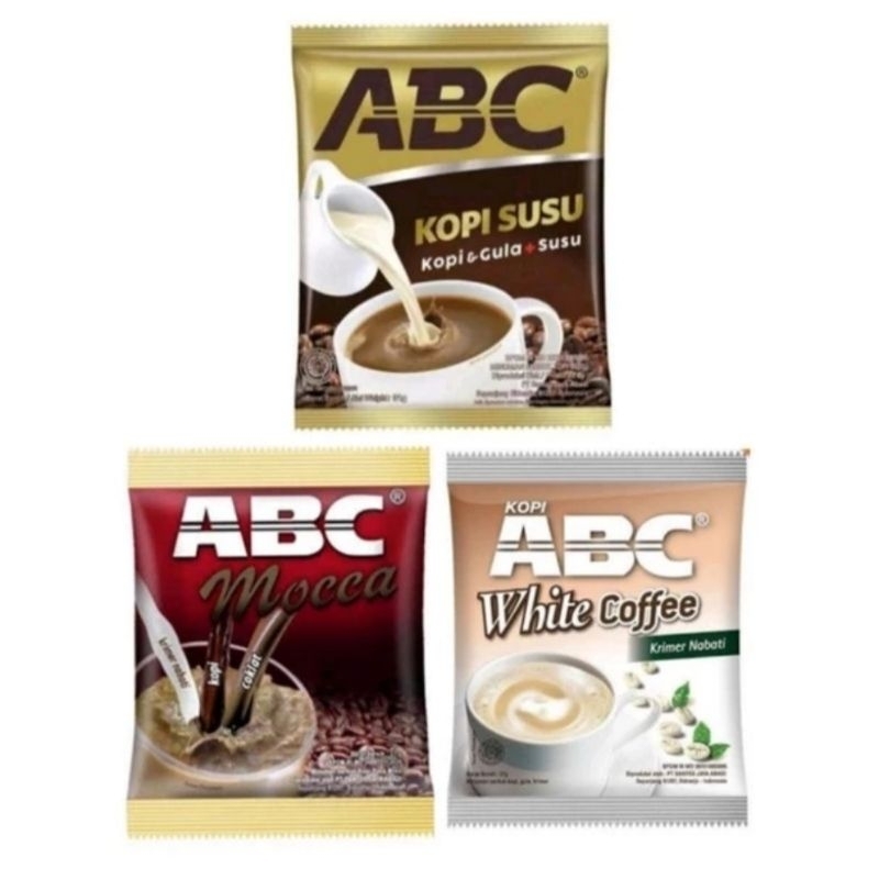 Jual Kopi ABC Moca Susu Dan White Coffee 1Renceng Isi 10pcs