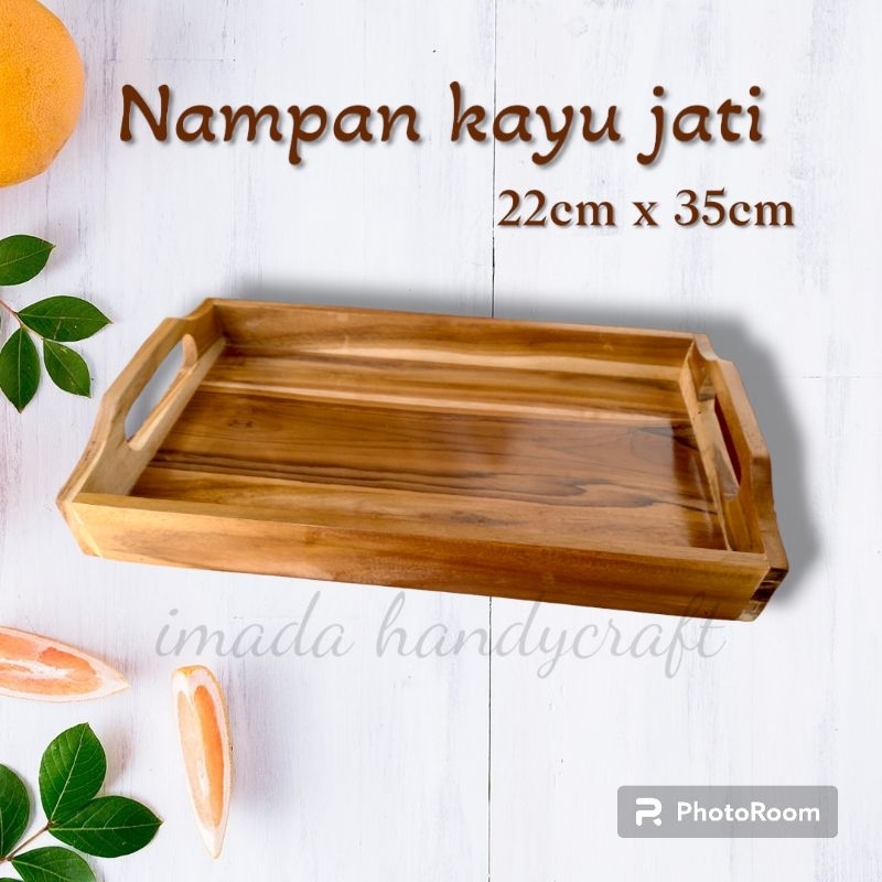 Jual Nampan Kayu Jati Baki Kayu Jati Loyang Kayu Jati Persegi