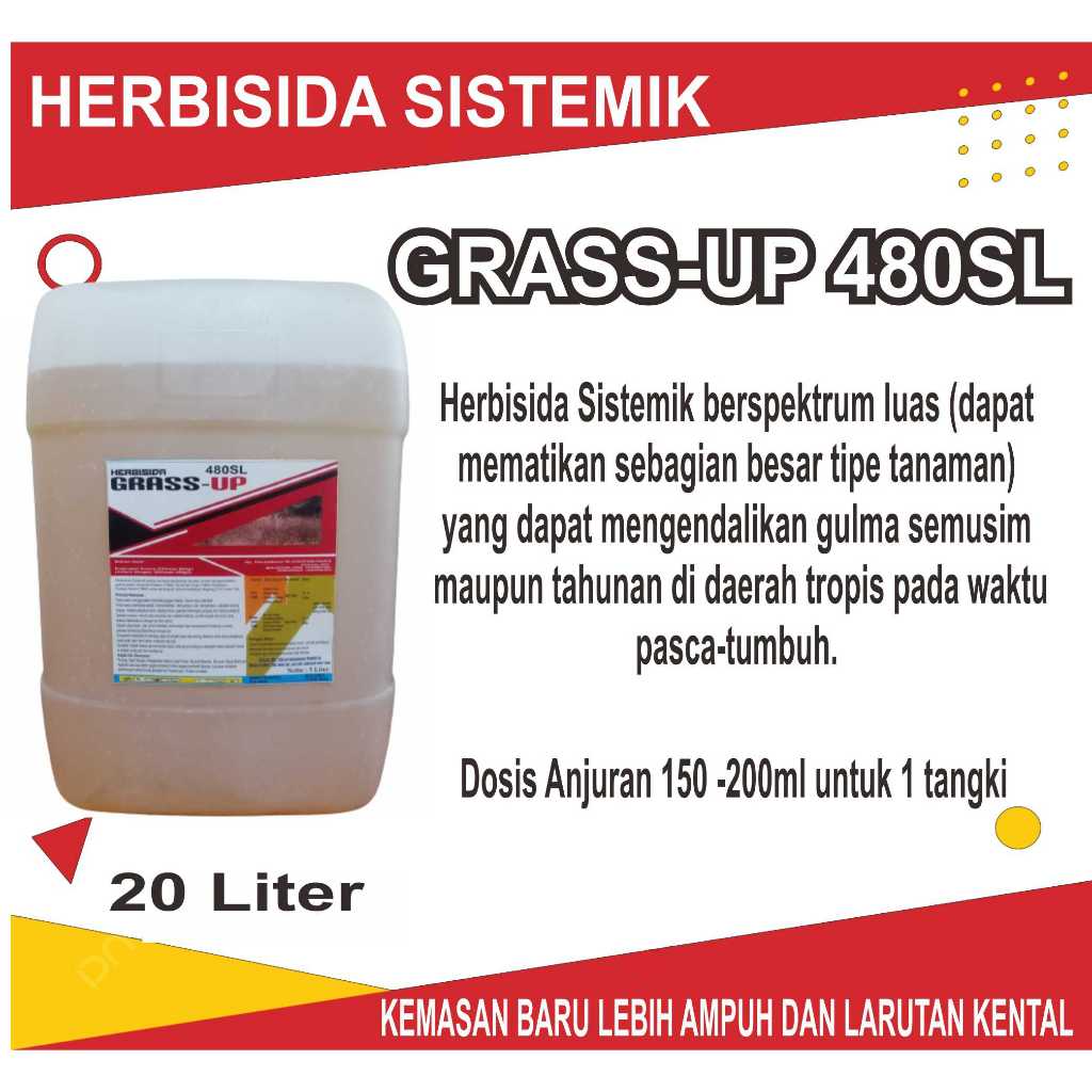 Jual Herbisida Glifosat Grass Up Sl Liter Obat Racun Rumput