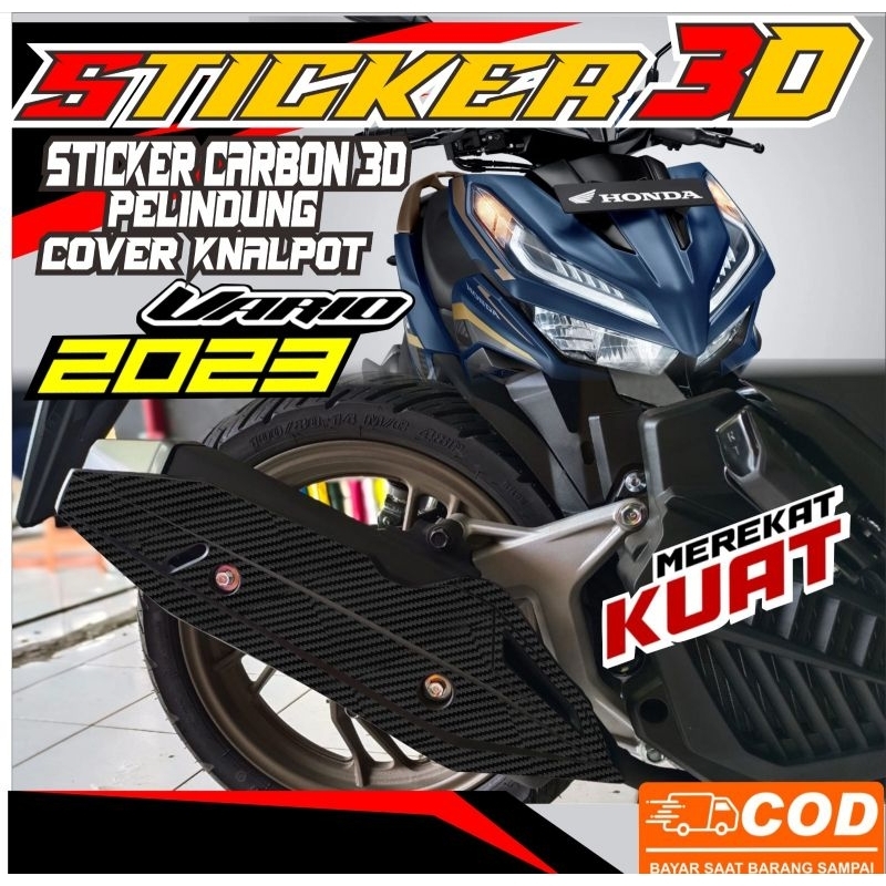 Jual Sticker Carbon D Sticker Pelindung Cover Knalpot Vario New