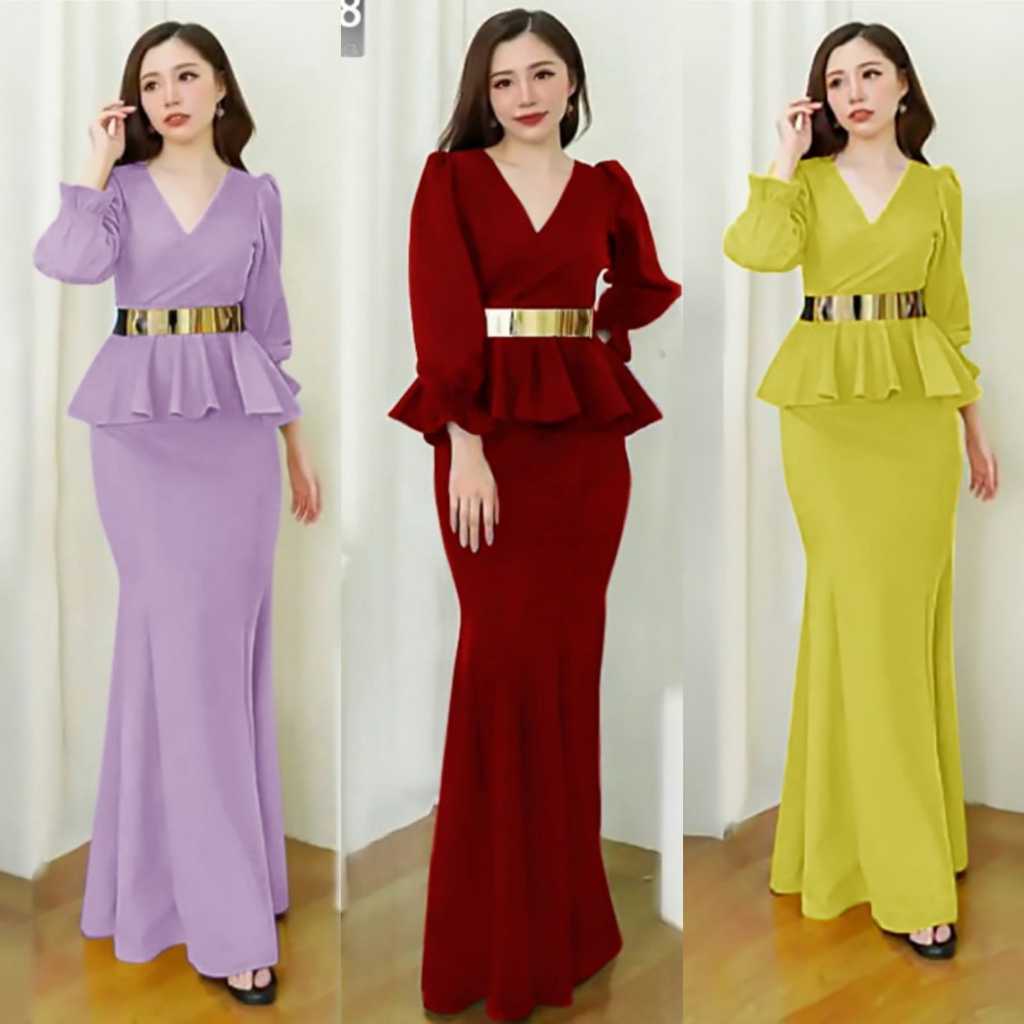 Jual Loowear Dress Pesta Wanita Mewah Bahan Scuba Premium Terbaru