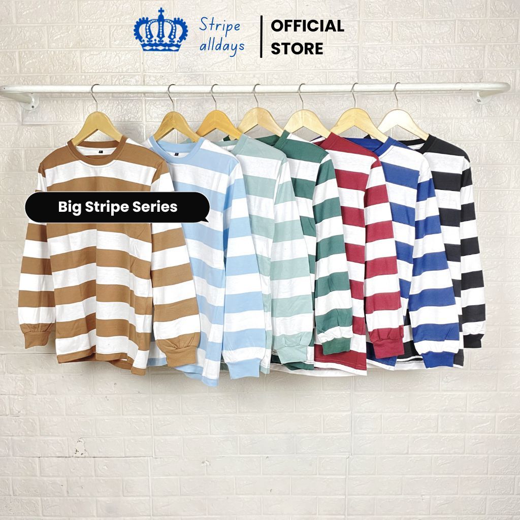 Jual 11 11 Stripealldays Kaos Stripe BIG V1 Series Lengan Panjang Rib