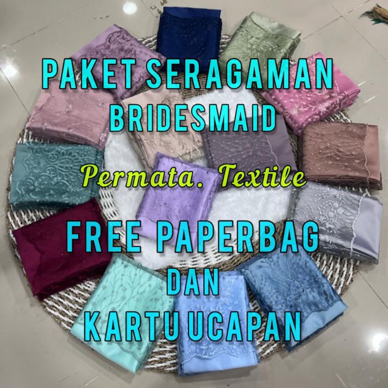 Jual Paket Bridesmaid Seragaman Keluarga Free Paper Bag Dan Kartu