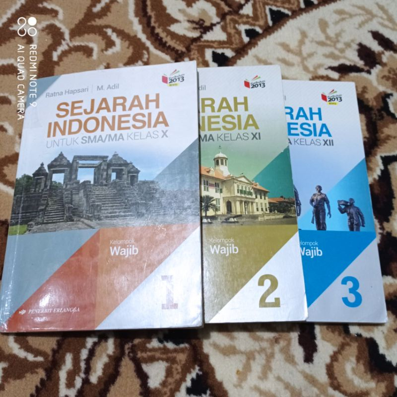 Jual BUKU BEKAS ERLANGGA SEJARAH INDONESIA KELAS 1 2 3 SMA KELOMPOK