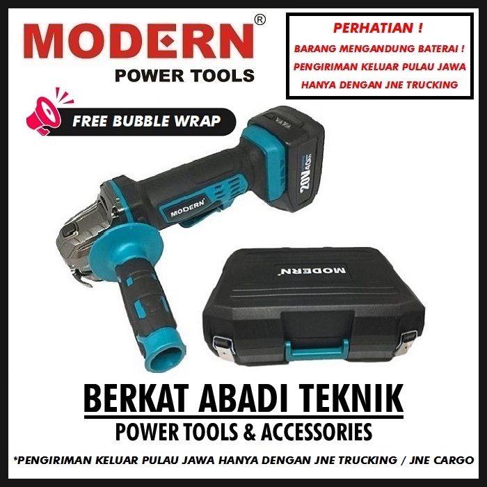 Jual Modern Mg Li Gerinda Cordless Tangan Baterai Angle Disc Grinder