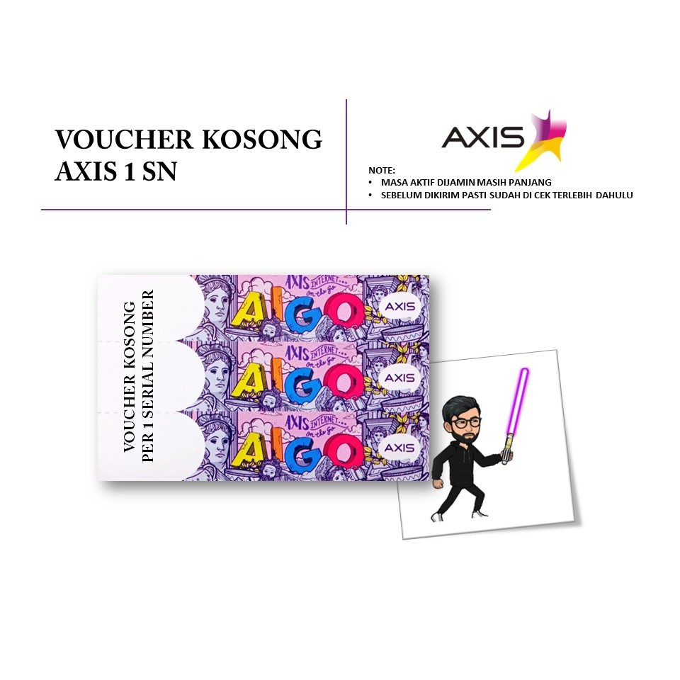 Jual Voucher Kosong Axis Per Serial Number Paket Data Axis Paket