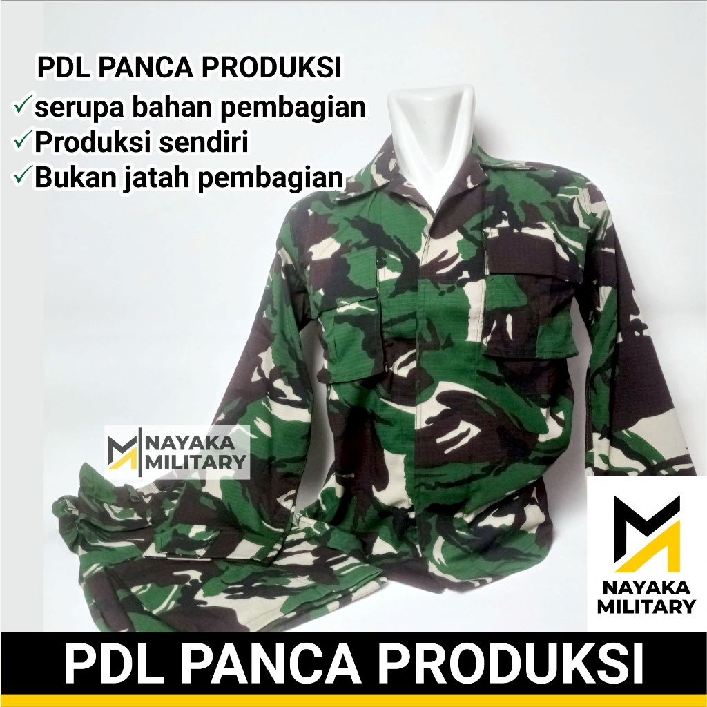 Jual Seragam Pdl Panca Prima Produksi Setelan Baju Loreng Tni Tentara