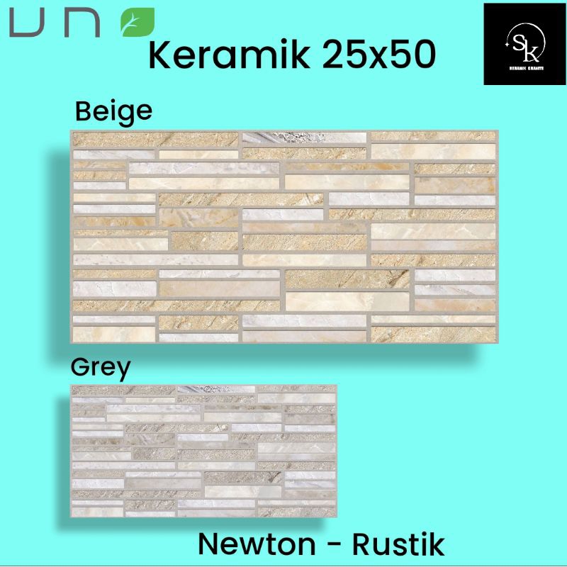 Jual Keramik Dinding 25x50 Uno Newton Rustik Kasar Shopee Indonesia