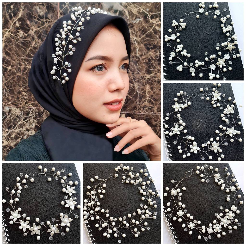 Jual PGX Bando Korea Mutiara Headpiece Aksesoris Rambut Wanita A455