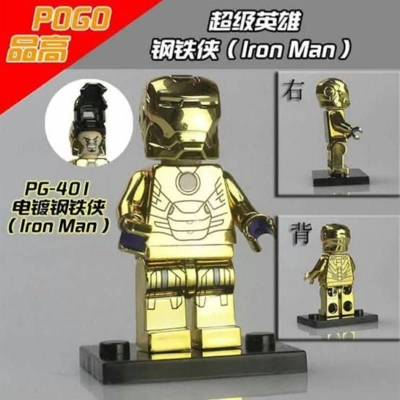 Jual Lego Ironman Midas Chrome Gold Mark 21 NO DUS Mainan Iron Man Mk