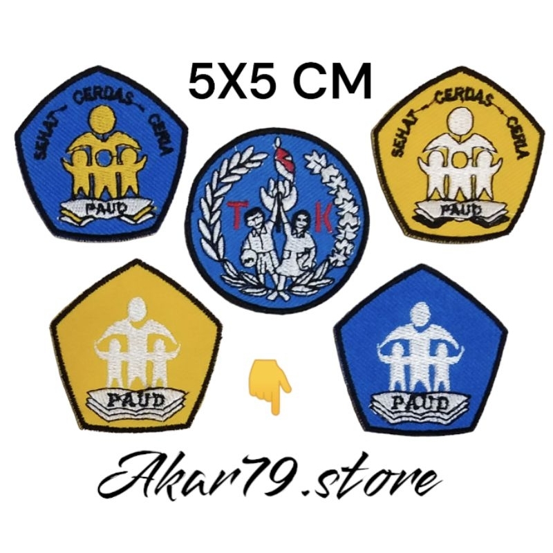 Jual BORDIR BADGE LOGO PATCH EMBLEM ATRIBUT SEKOLAH PAUD TK Shopee