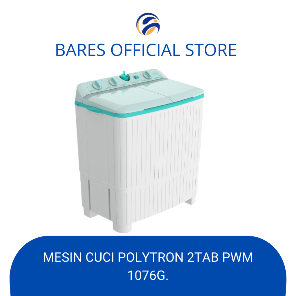 Jual MESIN CUCI 2 TABUNG POLYTRON 10 KG TWIN TUB PWM 1076 10kg Shopee