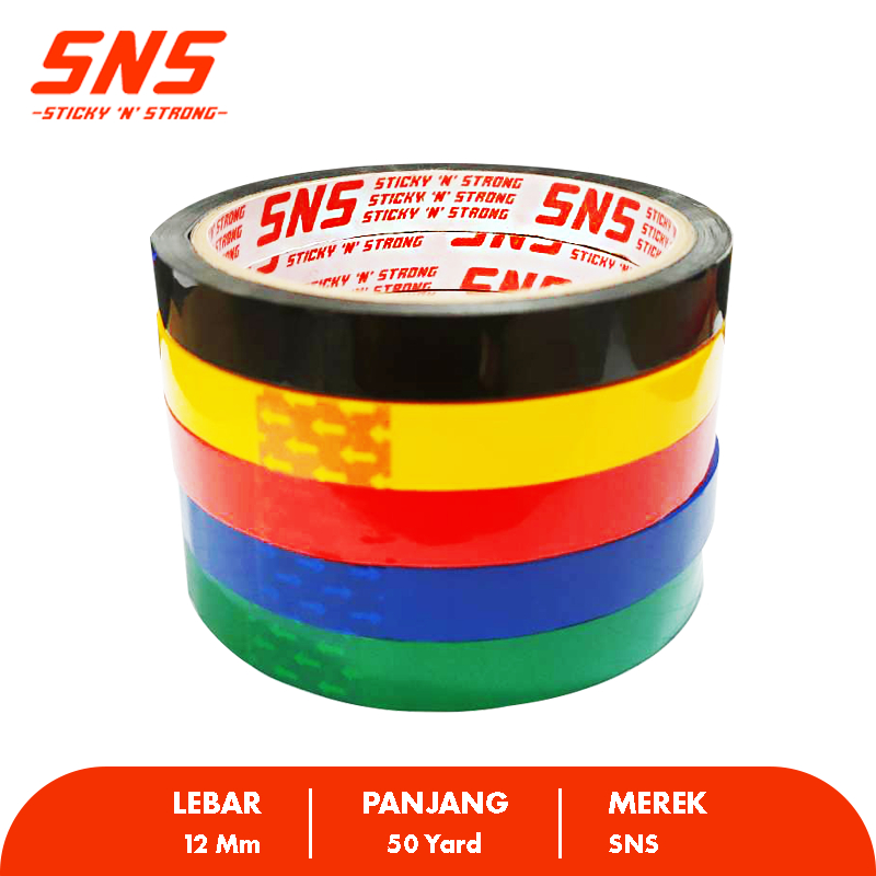 Jual Isolasi Warna Warni Mm Lakban Opp Tape Mm Sns Sticky N