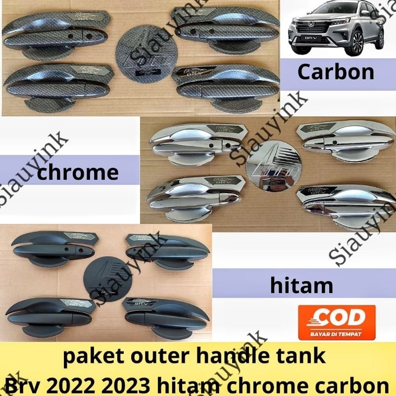 Jual Paket Outer Handle Tank Cover Honda BRV 2022 2023 2024 Hitam