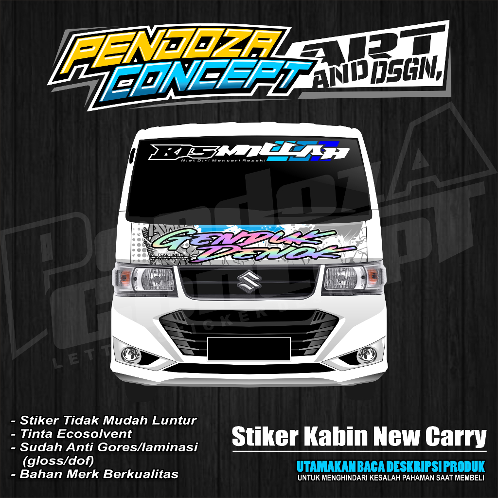 Jual Stiker Kabin Depan New Carry Tayo Stiker Decal Kabin Picup Stiker