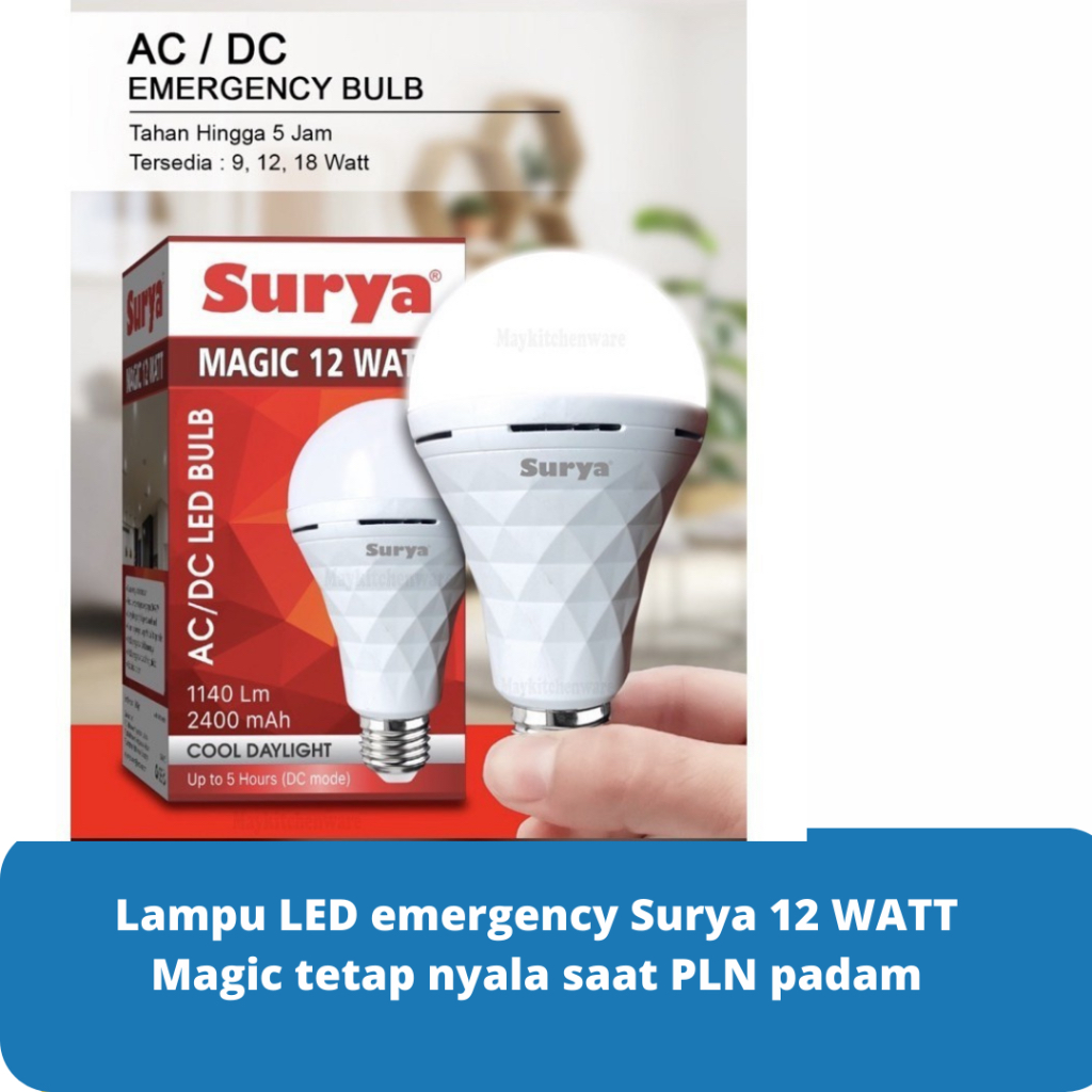 Jual Lampu LED Emergency Surya Magic GEN II Tetap Nyala Saat PLN Padam